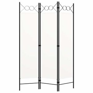 vidaXL Paravan 3-delni bel 120x180 cm