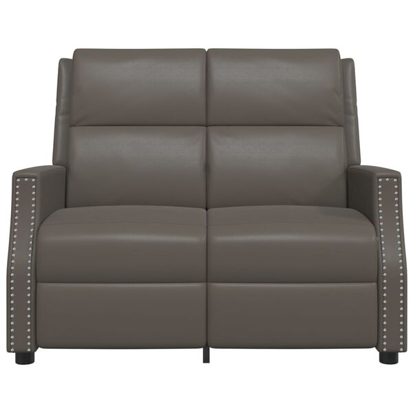 vidaXL Masažni dvosed sivo umetno usnje