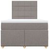 vidaXL Box spring postelja z vzmetnico taupe 120x190 cm blago