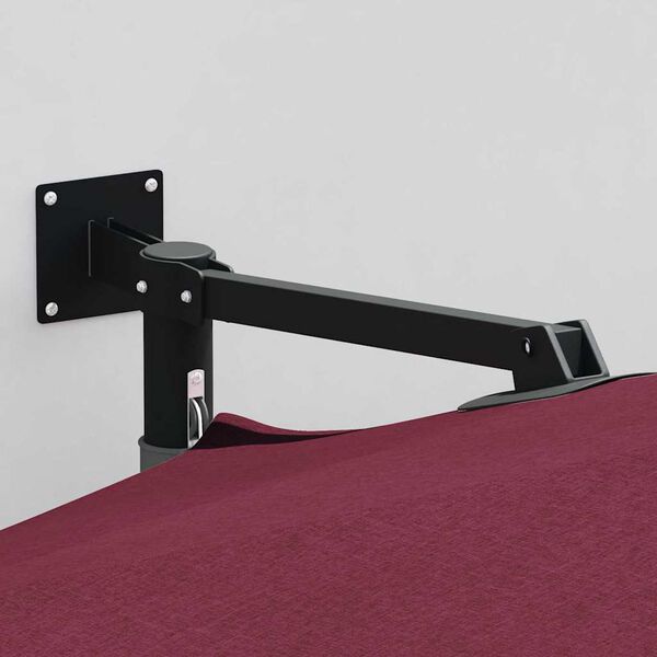 vidaXL Vrtni dežnik Rdeča in črna 248 x 248 x 148 cm