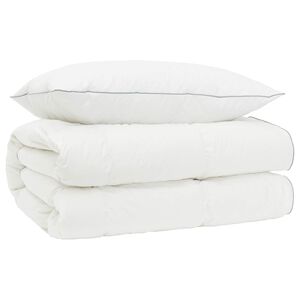 vidaXL 90% Gosji puh set odej FULDA 2 kos 135 x 200 cm 310 GSM Bela