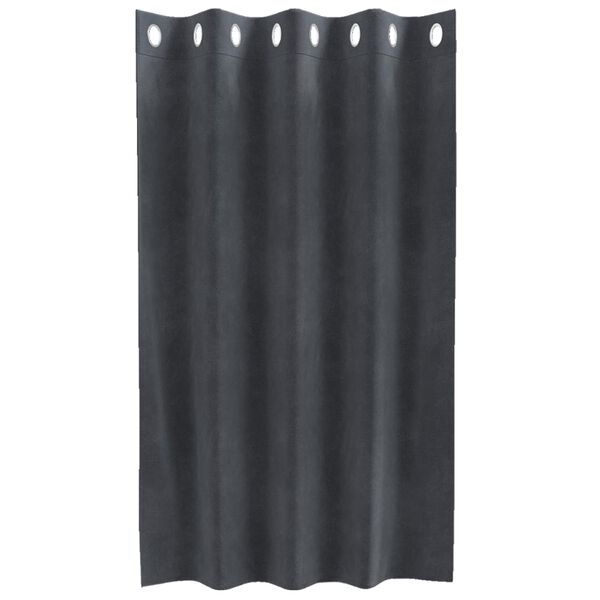 vidaXL Zavese z zavesami 2 pcs Svetlo siva 140 x 140 cm Žamet