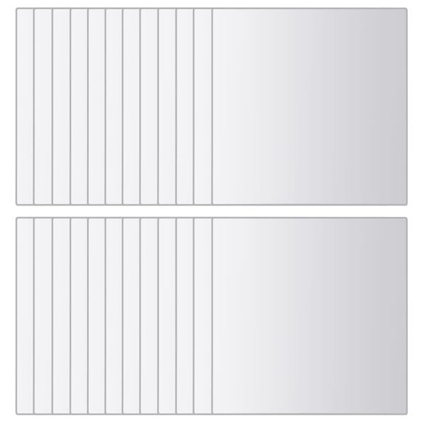 vidaXL 24 kosov zrcalnih ploščic kvadratne oblike steklo