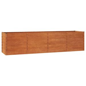 vidaXL Vrtna visoka greda rusty 320x80x77 cm corten jeklo