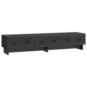 vidaXL TV omarica s predalom Črna 147 x 34,5 x 30 cm Inženirski les