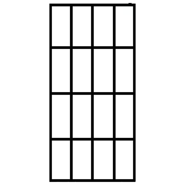 vidaXL Steklena pregrada za tuš mlečno kaljeno steklo 118x190 cm