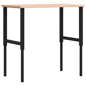 vidaXL Delovna miza 100x60x(71,5-98) cm trdna bukovina pravokotna