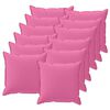 vidaXL Prevleka za blazino 12 kos HOUTEN Roza 50 x 50 cm Poliester