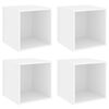 vidaXL Stenske omarice 4 kosi bele 37x37x37 cm inženirski les