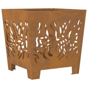 vidaXL Ogenj Rjava 40 x 40 x 40 cm Jeklo