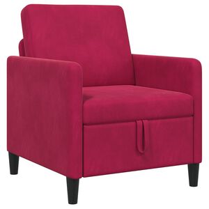 vidaXL Sofa s shrambo Vinorodna rdeča 72 x 78 x 87 cm Poliester