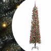 vidaXL Umestno božično drevo Zelena 180 cm PVC, plastika in jeklo