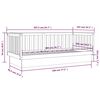 vidaXL Dnevna postelja črna 100x200 cm trdna borovina