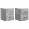 vidaXL Stenski nočni omarici 2 kos Betonsko siva 33 x 34,5 x 40 cm