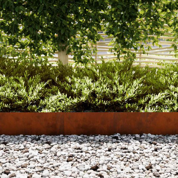 vidaXL Robovi trave 50 pcs Rjava 100 x 0,05 x 20 cm