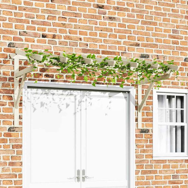 vidaXL Nadstre&scaron;ek za vrata 200x100x100 cm trdna borovina