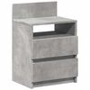 vidaXL Nočna omarica z 2 predaloma betonsko siva 40x33x60 cm