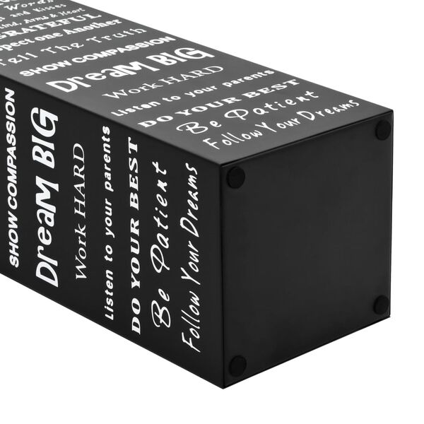 vidaXL Stojalo za dežnike iz jekla z besedilom črne barve