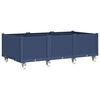 vidaXL Cvetlično korito s kolesi modro sivo 150x80x54 cm PP