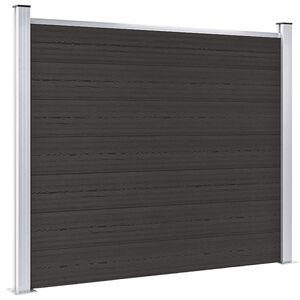 vidaXL Ograjni panel WPC 180x146 cm črn