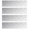 vidaXL Stopnice 4 kos 100 x 25 cm srebrna Aluminij Pravokotna