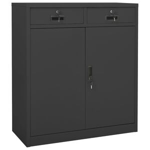 vidaXL Pisarni&scaron;ka omara antracitna 90x40x102 cm jeklo
