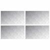 vidaXL Stopnice 4 kos 70 x 40 cm srebrna Aluminij Pravokotna