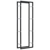 vidaXL Stojalo za drva črno 50x20x150 cm jeklo