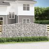 vidaXL Obokane gabion ko&scaron;are 4 kosi 400x30x140/160 cm pocinkano železo