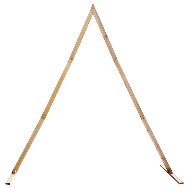 vidaXL Poroka Arch Svetlo rjava 202 x 95 x 254 cm Masivno borovo les