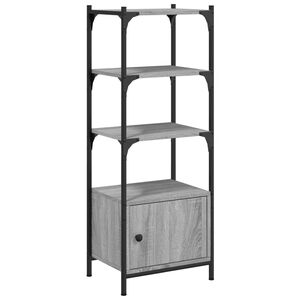 vidaXL Knjižna omara 3-nadstropna siva sonoma 41x30x109,5 cm in. les