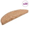 vidaXL Stopni&scaron;čne preproge 20 kosov 56x17x3 cm bež polkrožne