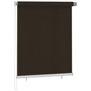 vidaXL Zunanja rolo senčila 125 (&Scaron;) x 140 (V) cm rjave barve