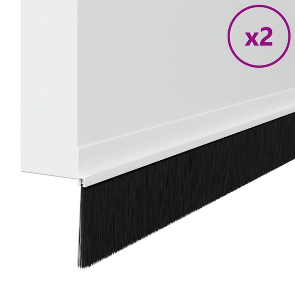 vidaXL Samolepljiva tesnila za vrata 2 pcs Bela 100 cm