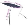 vidaXL Razširljivo senčilo za T-Top modro 170x170x(115-183) cm