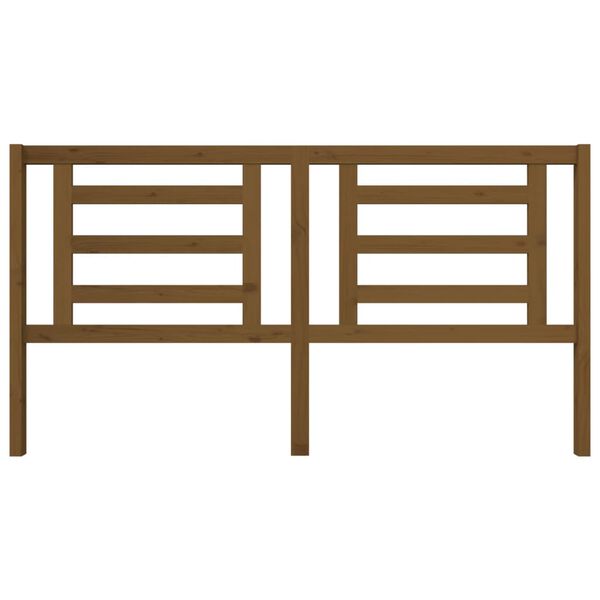 vidaXL Posteljno vzglavje medeno rjavo 186x4x100 cm trdna borovina