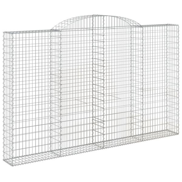 vidaXL Obokane gabion košare 8 kosov 300x30x180/200cm pocinkano železo