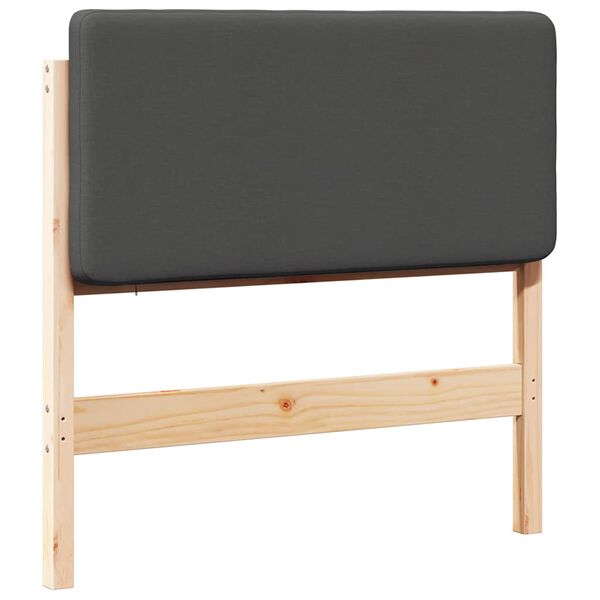 vidaXL Tapecirano vzglavje z vzglavjem Rjava in temno siva 90 cm