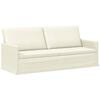 vidaXL 3-sedna sofa Krem 190 x 81 x 82 cm Žametna tkanina