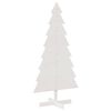 vidaXL Lesena novoletna jelka za okras bela 150 cm trdna borovina