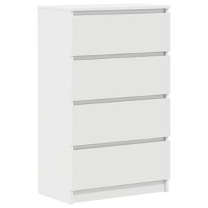 vidaXL Komoda bela 60x35x98,5 cm konstruiran les