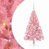 vidaXL Umjetna preddekorirana božićna jelka Roza 120 cm PVC