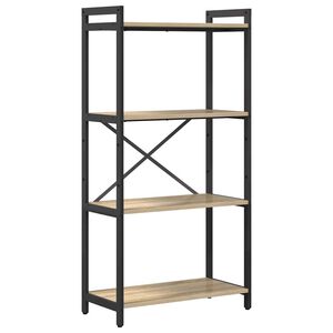 vidaXL Knjižna polica 60 x 30 x 120 cm Inženirski les Sonoma hrast