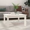 vidaXL Klubska mizica bela 55x55x30 cm trdna borovina