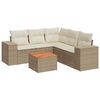 vidaXL Patio Sofa Set 6-sedežni Beige