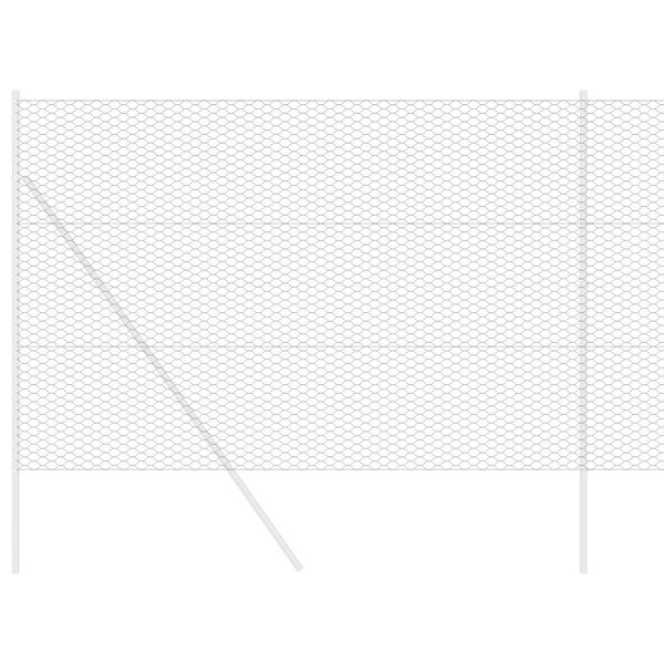 vidaXL Šesterokotna ograja Siva 1,6 x 25 m PVC