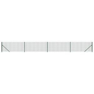 vidaXL Mrežna ograja s prirobnico zelena 0,8x10 m