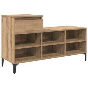 vidaXL Omara za čevlje 102 x 36 x 60 cm Inženirski les Artisan hrast