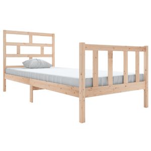 vidaXL Posteljni okvir iz borovine 100x200 cm