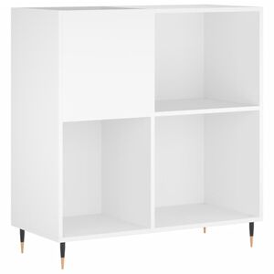 vidaXL Omarica za gramofonske plo&scaron;če bela 84,5x38x89 cm inženirski les